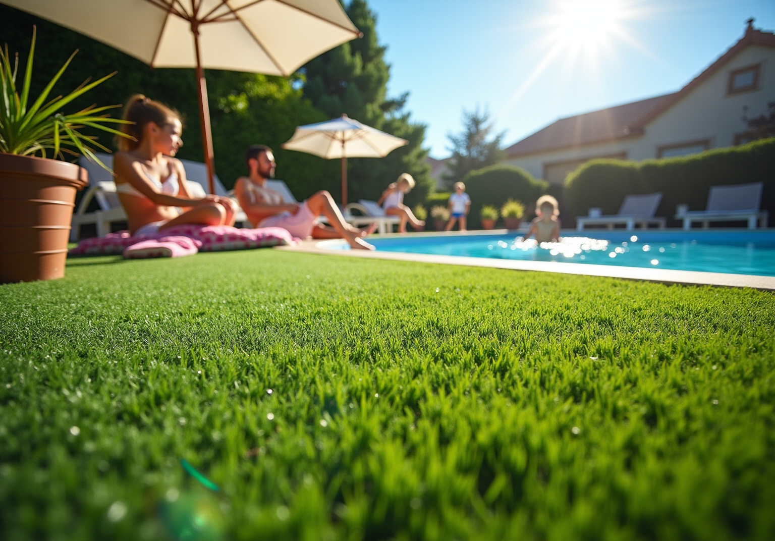 4 Essential Turf Around Pool Ideas for Homeowners' Safety and Style