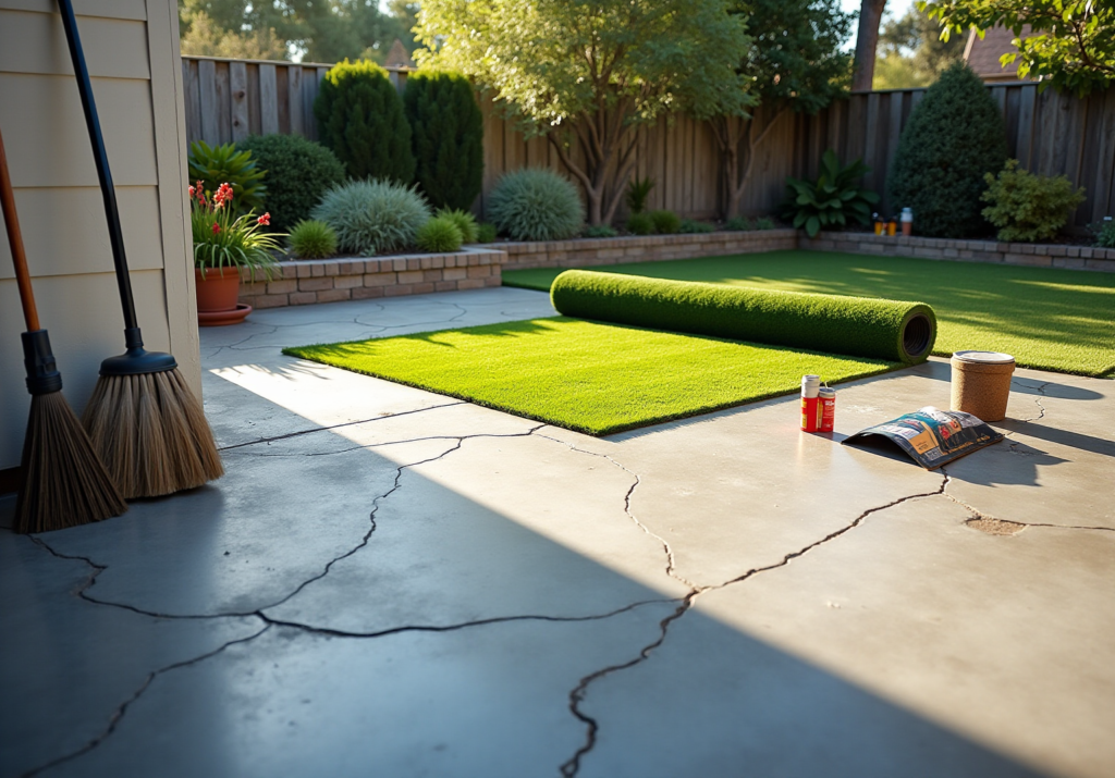 4 Steps to Install Artificial Grass on Your Concrete Patio